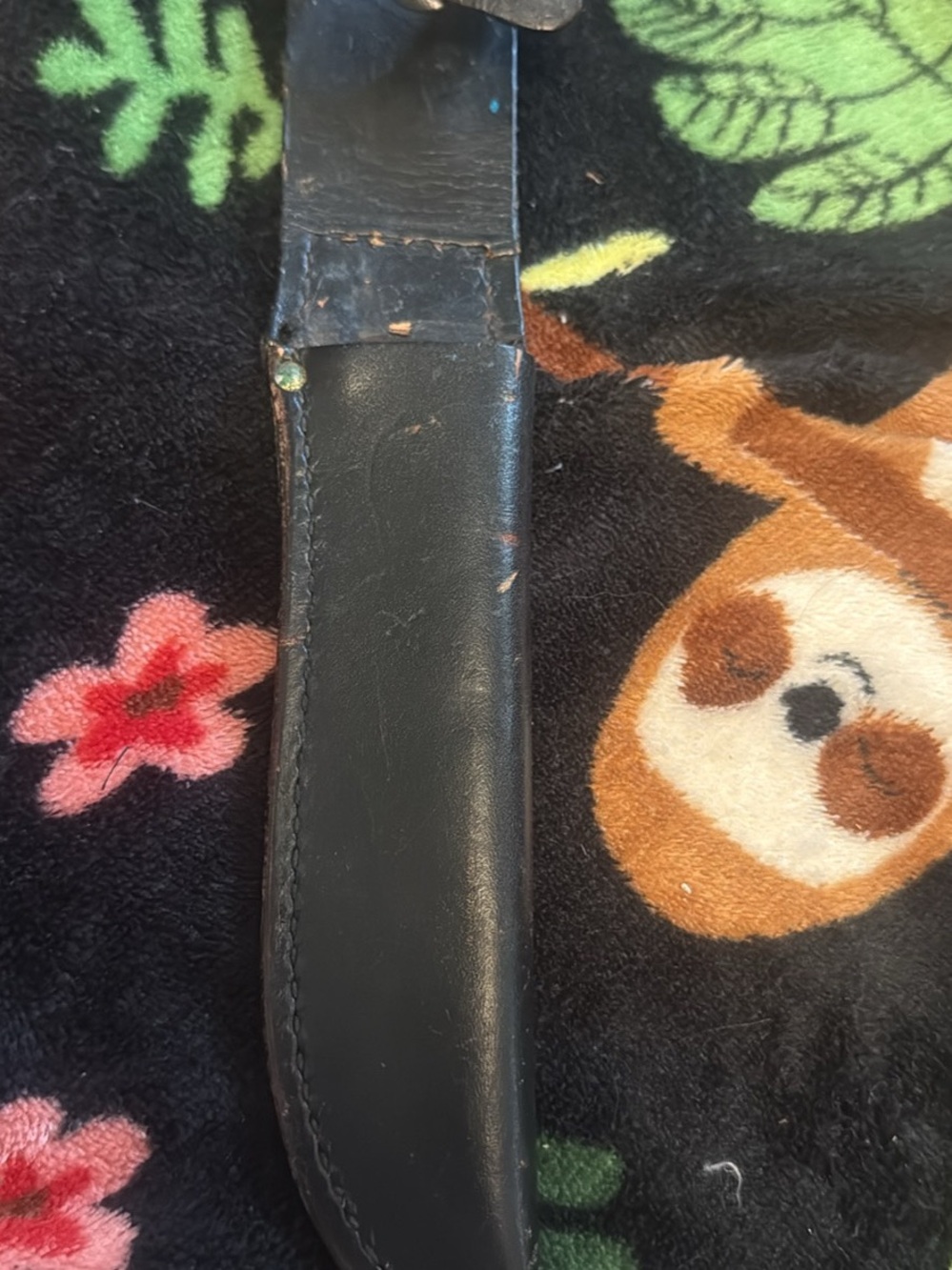 Vintage Black Leather Knife Sheath